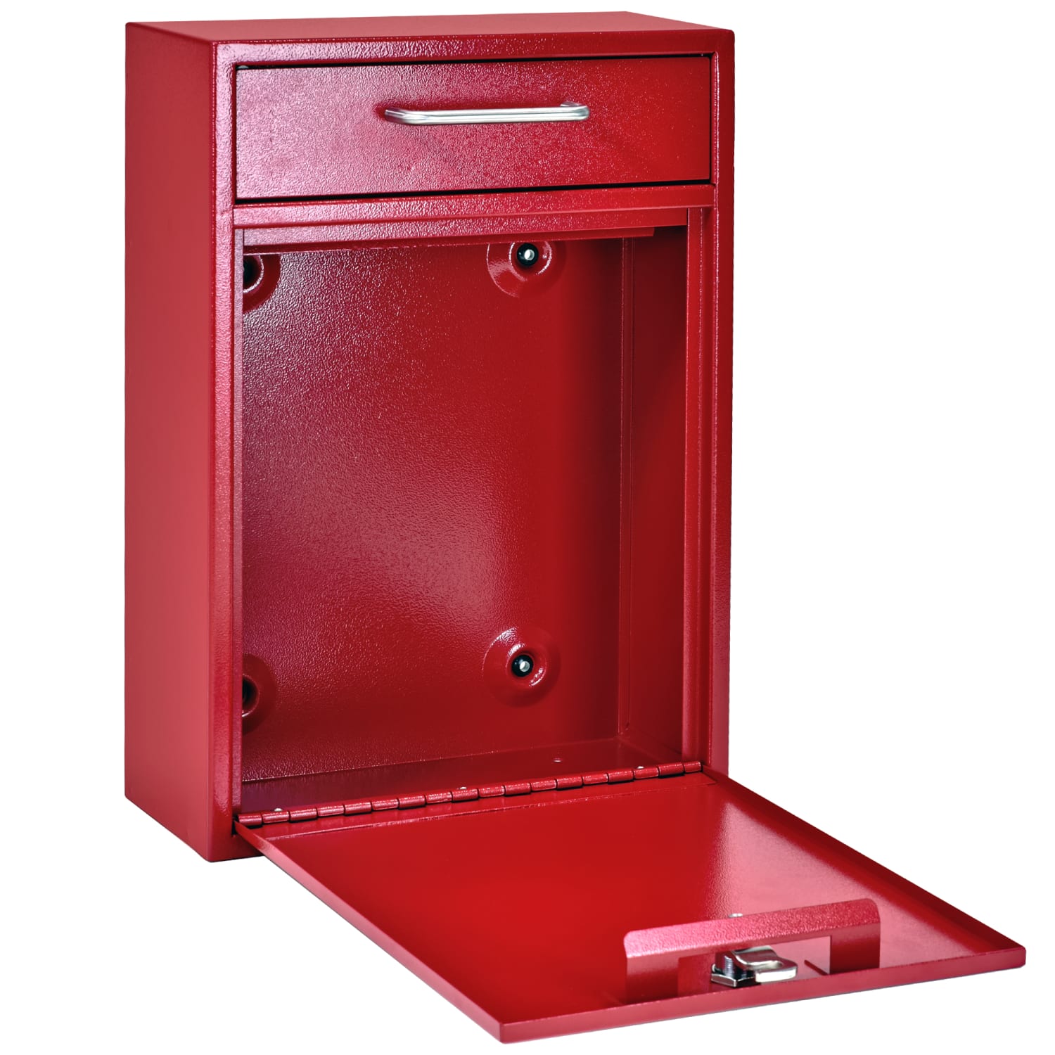 Mail Boss Locking Security Drop Box, 16-1/4inH x 11-1/4inW x 4-3/4inD, Bright Red - Image 4