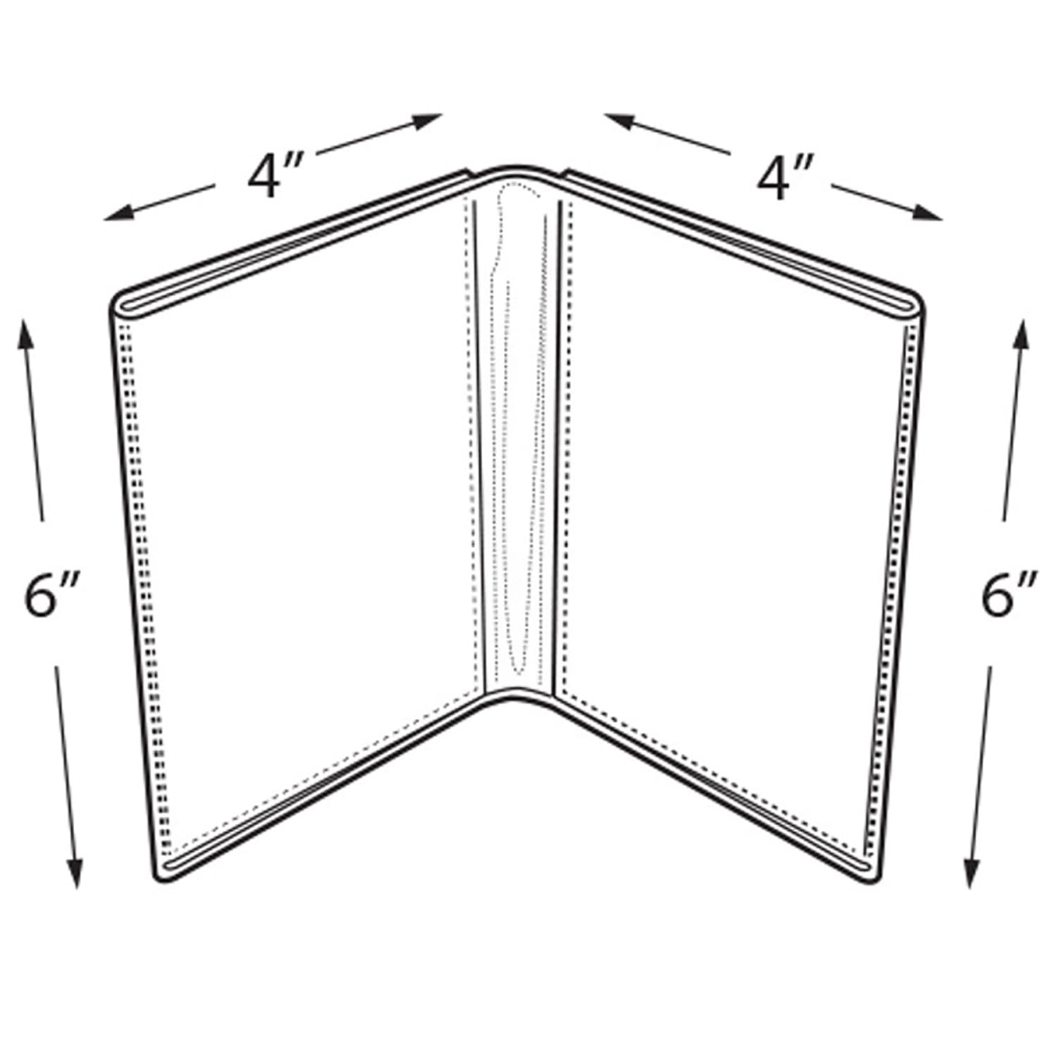 Azar Displays Side-By-Side Acrylic Photo Frames, 6in x 4in, Clear, Pack Of 2 Frames - Image 4