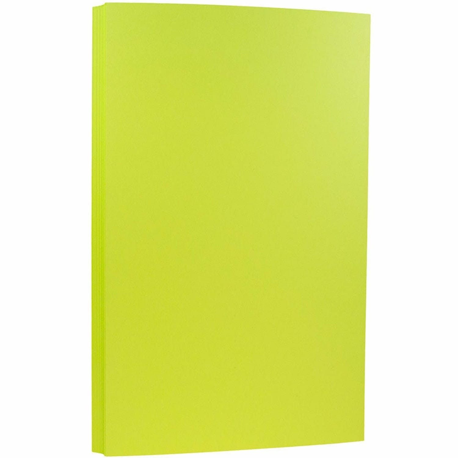 JAM Paper Card Stock, Wasabi Lime Green, Legal (8.5in x 14in), 65 Lb, Pack Of 50