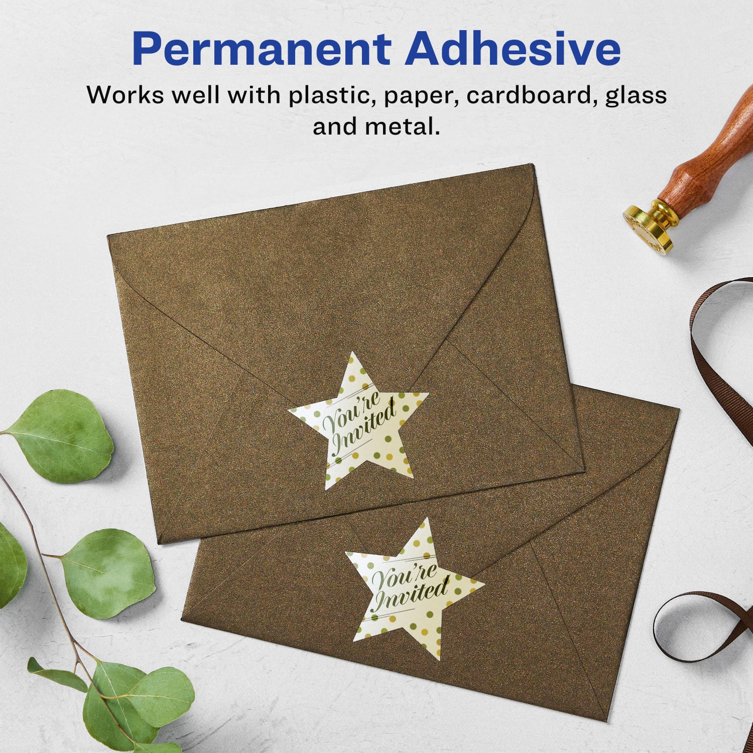 Avery Pearlized Permanent Labels With Sure Feed, 94610-PIP100, Star, 3/4in x 3/4in, Ivory, Pack Of 8,000 Labels - Image 4