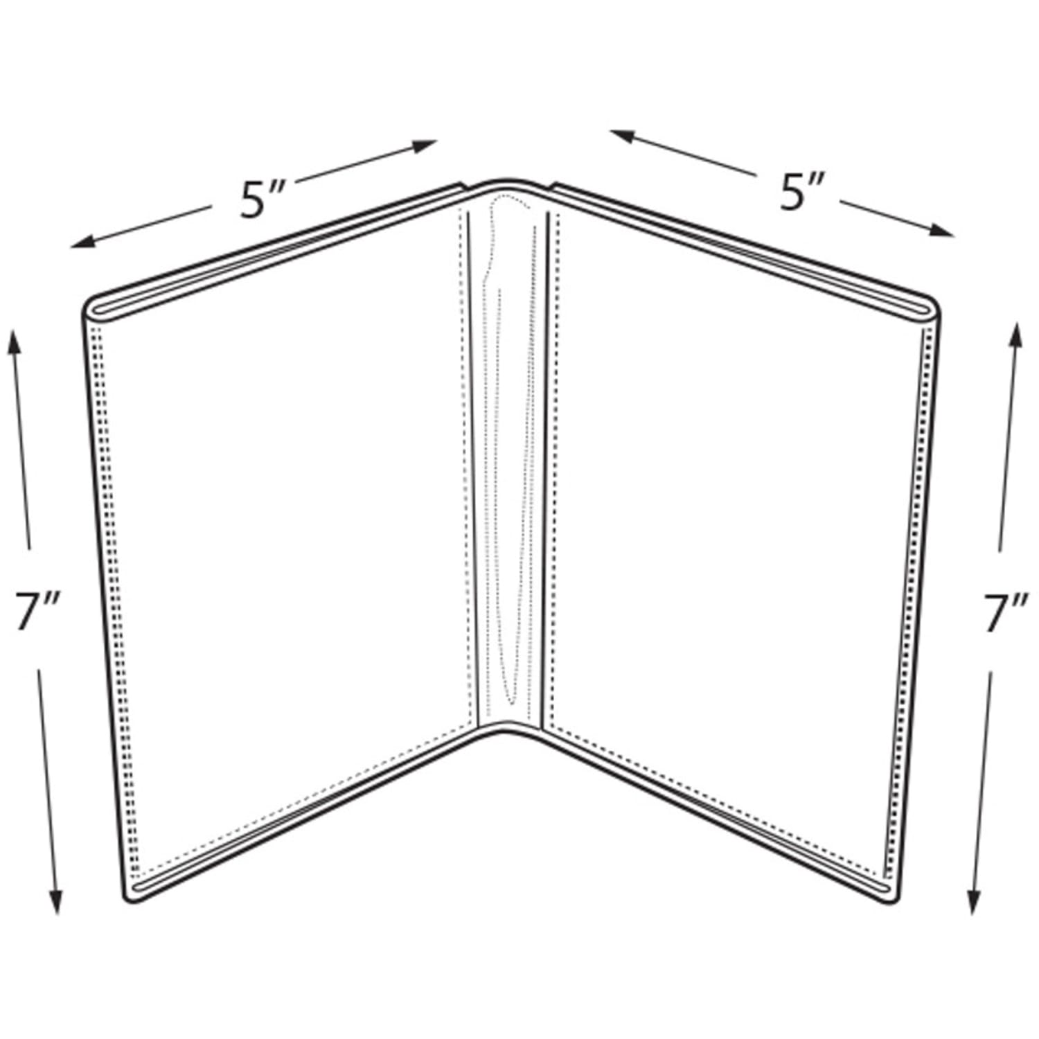 Azar Displays Side By Side Acrylic Frame Double Photo Holders, 7inH x 10inW x 3-7/16inD, Clear, Set Of 2 Holders - Image 3
