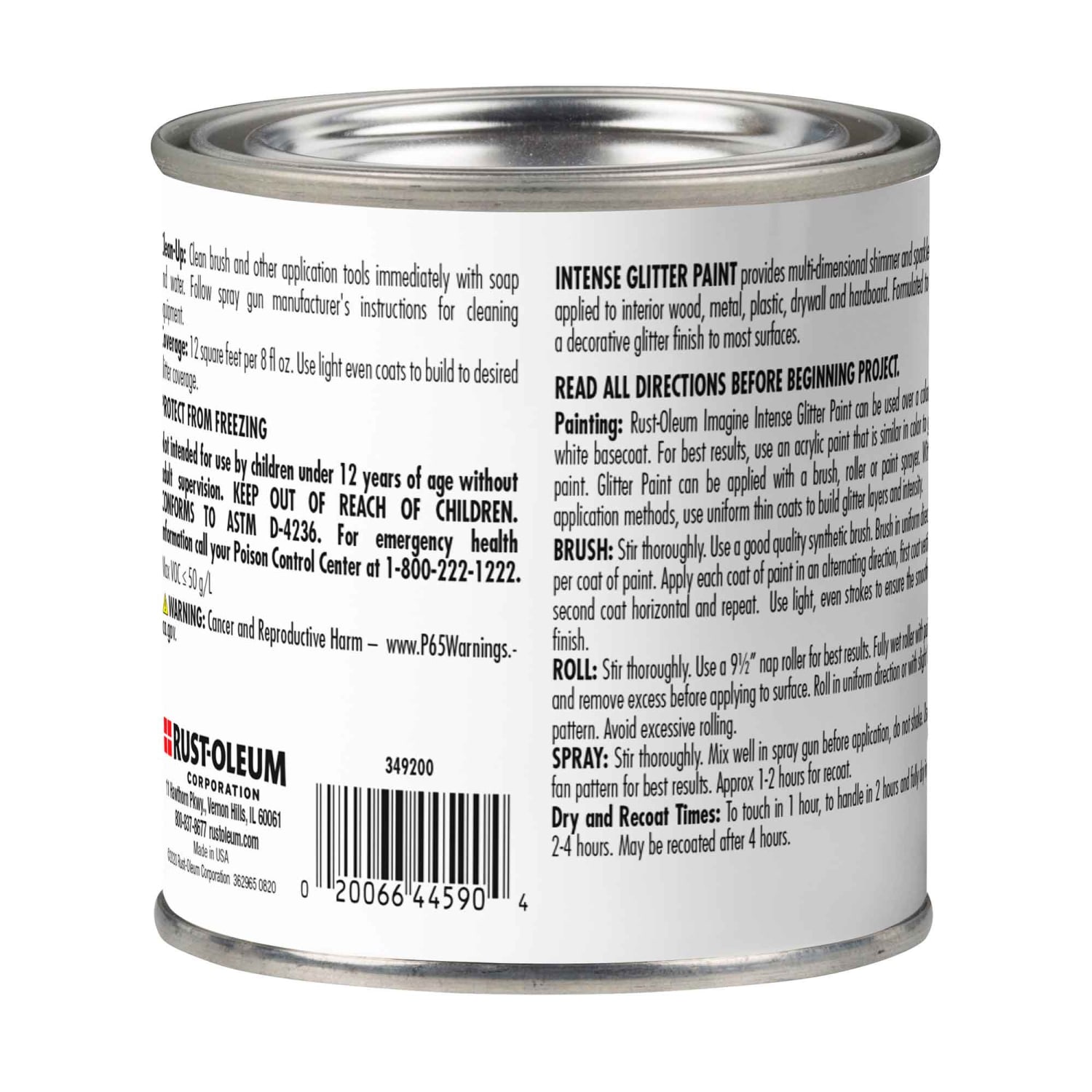 Rust-Oleum Imagine Craft and Hobby Glitter Paint, 8 Oz, Rose Gold, Pack Of 4 Cans - Image 3