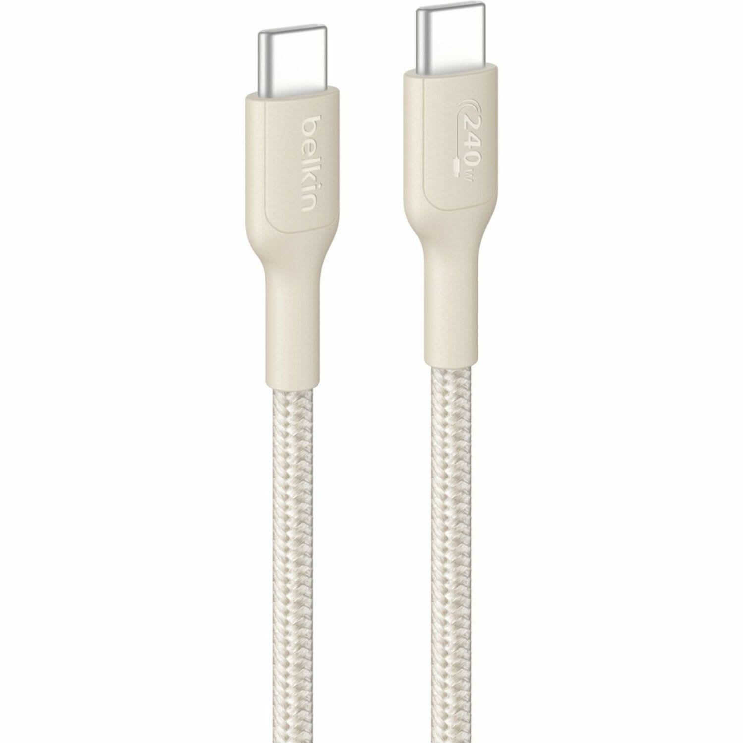 Belkin BoostCharge Pro Braided USB-C To USB-C 240W Charging Cable, Sand - Image 5