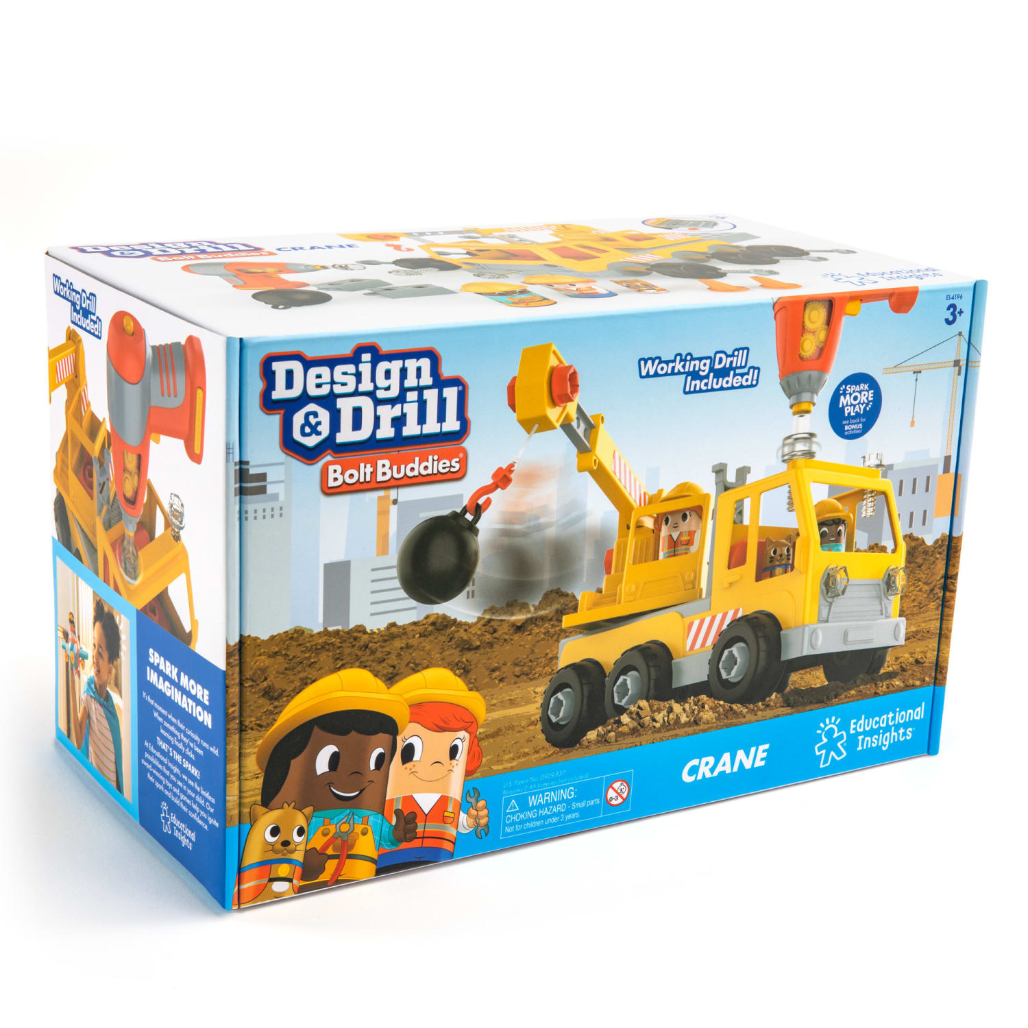 Educational Insights Design & Drill Bolt Buddies, Crane - Image 3