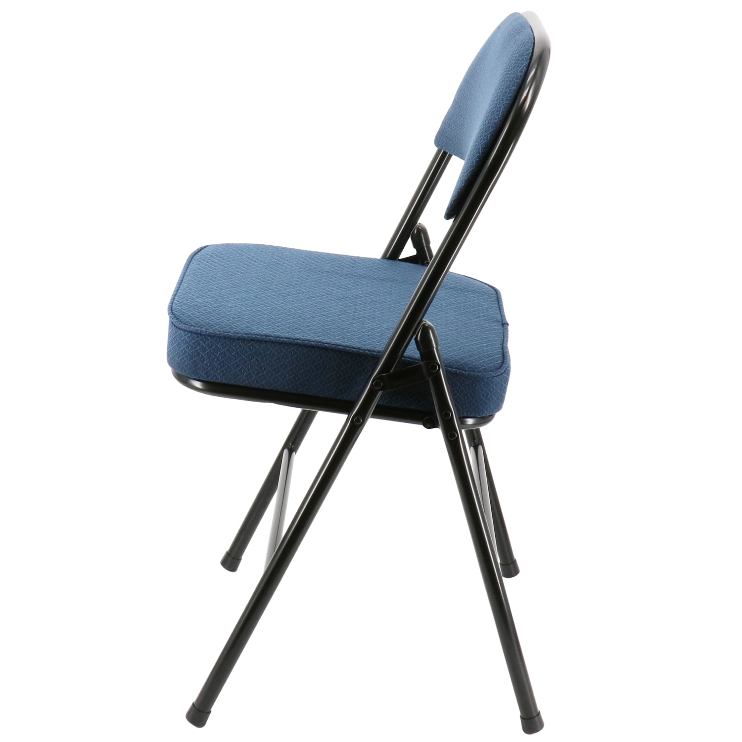 Elama Metal Folding Chairs With Padded Seats Dark BlueBlack Set Of 4 Chairs PopularChairscom Elama Metal Folding Chairs With Padded Seats Dark BlueBlack Set Of 4 Chairs PopularChairscom