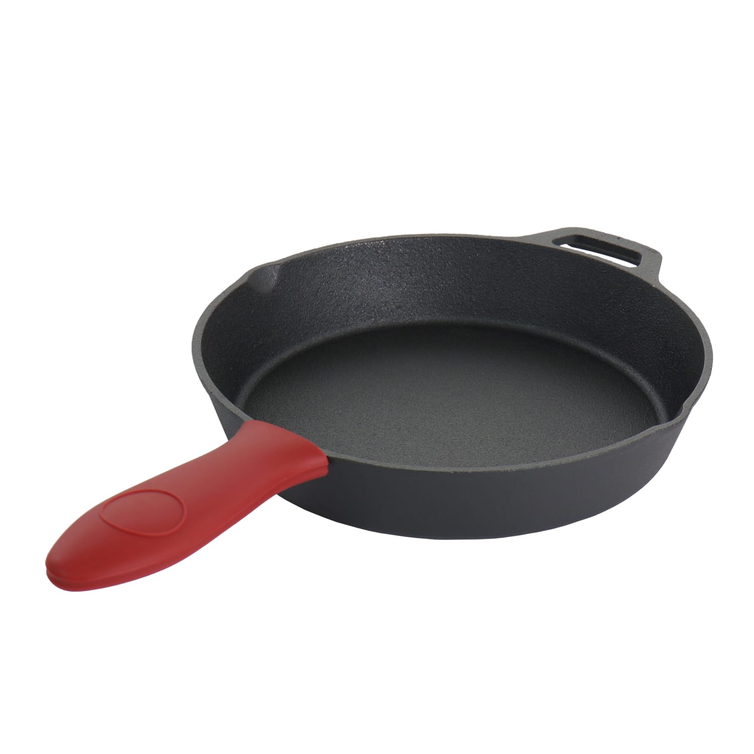 MegaChef Pre-Seasoned 6-Piece Cast Iron Cookware Set, Black/Red - Image 5