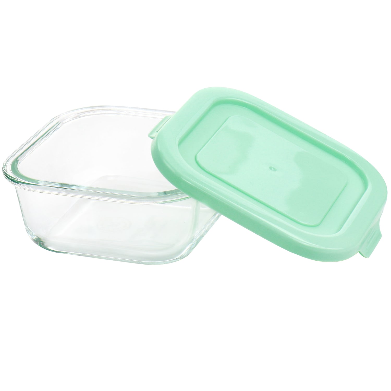 Martha Stewart 6-Piece Glass Storage Containers, 2-7/16inH x 6inW x 6-3/4inD, Mint - Image 4