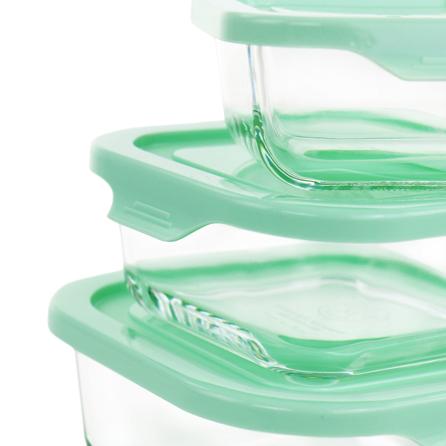 Martha Stewart 6-Piece Glass Storage Containers, 2-7/16inH x 6inW x 6-3/4inD, Mint - Image 6