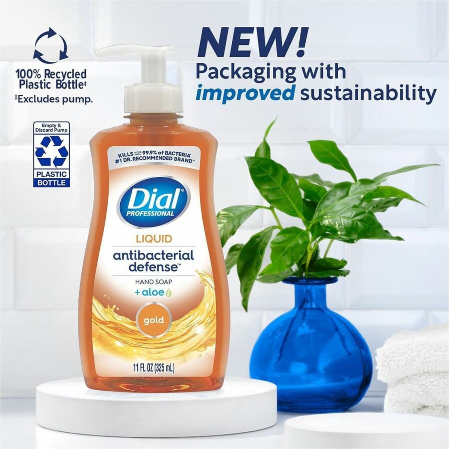 Dial Professional Antibacterial Defense Liquid Hand Soap, Fresh Scent, 11 fl oz, 12 / Carton - Image 5