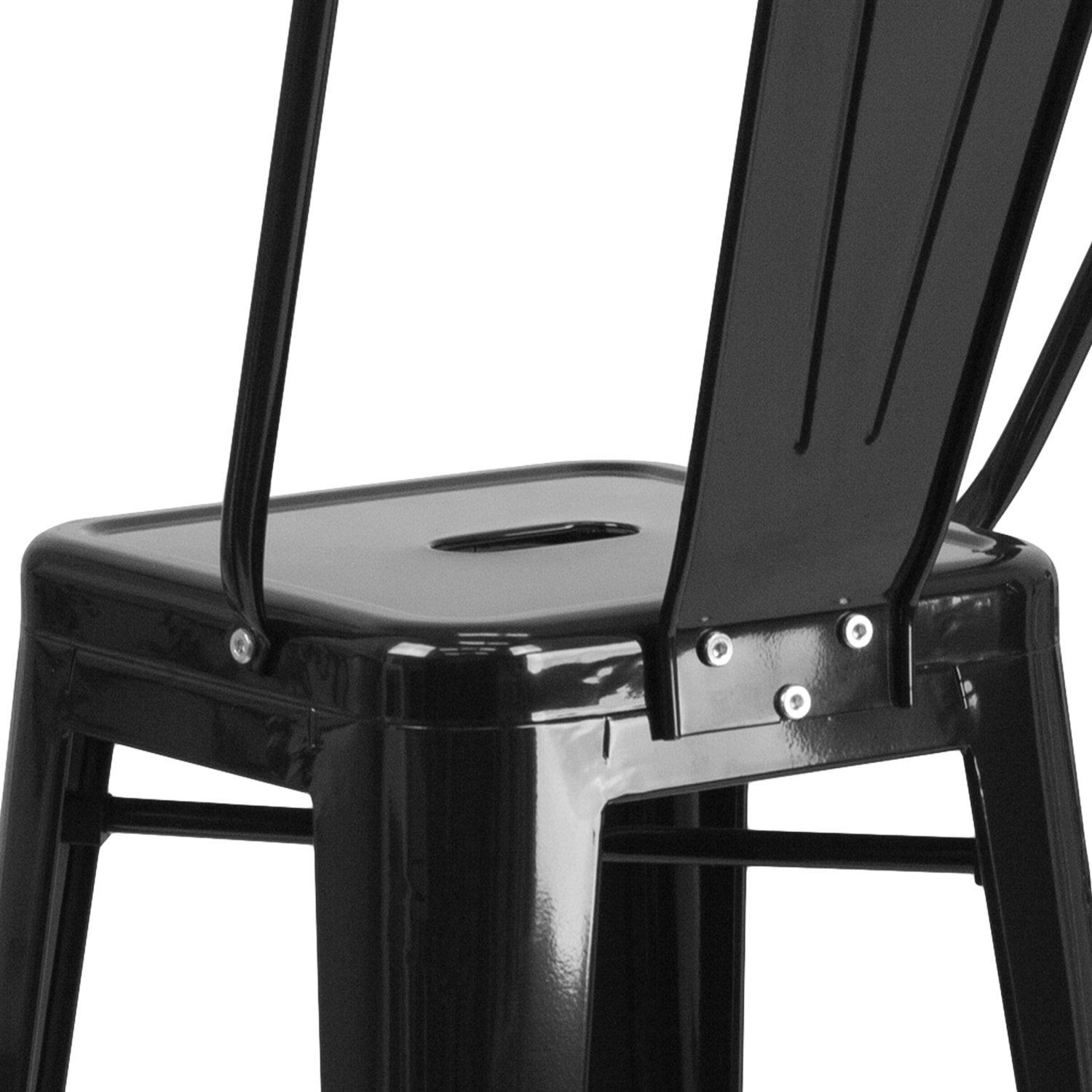 Flash Furniture Commercial Grade High Back Bar Stool Black PopularChairscom