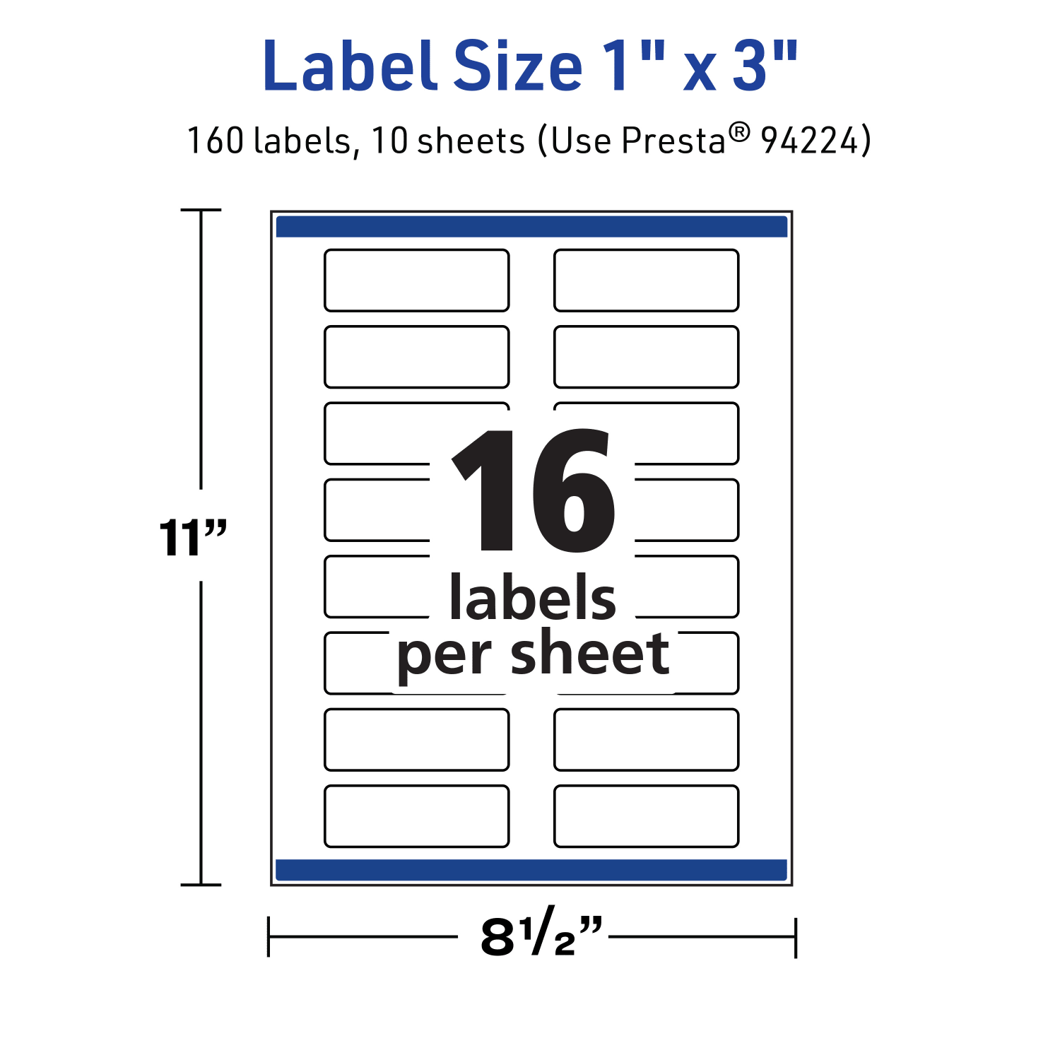 Avery Print-To-The-Edge TrueBlock Labels With Sure Feed, 94224-TWMP10, Rectangle, 1in x 3in, Matte White, Pack Of 160 - Image 6