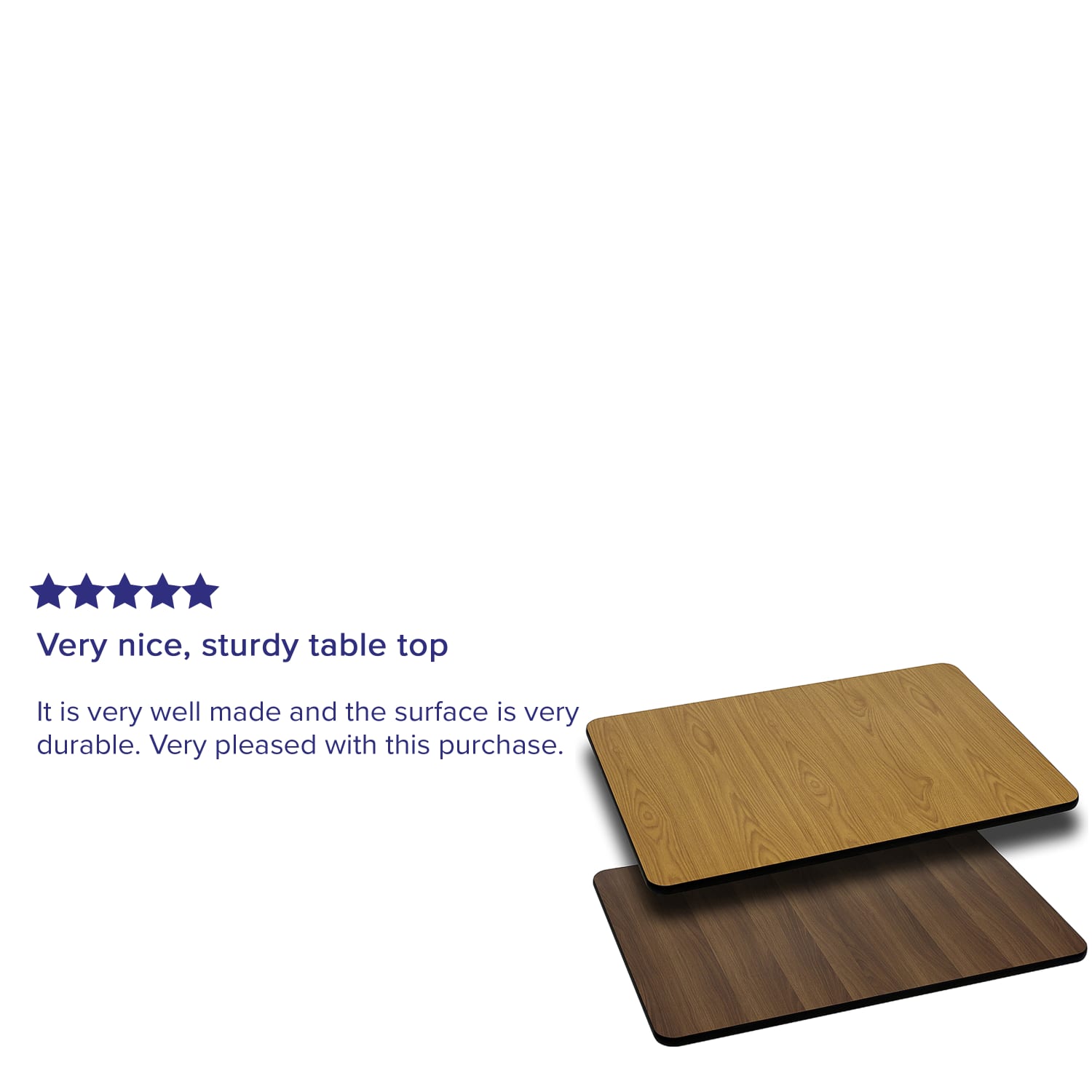 Flash Furniture Reversible Laminate Rectangular Table Top, 30in x 60in, Natural/Walnut - Image 4