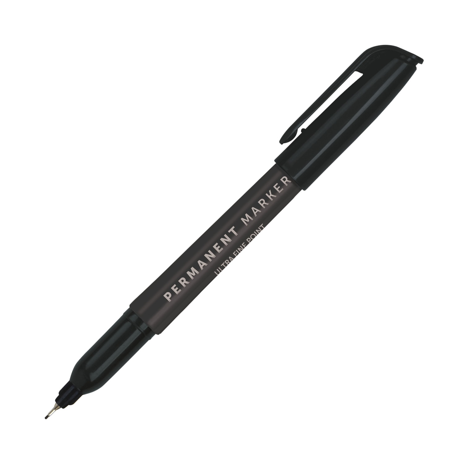 Office Depot Brand Permanent Markers, Ultra-Fine Point, 100% Recycled Plastic Barrel, Black, Pack Of 12 - Image 4