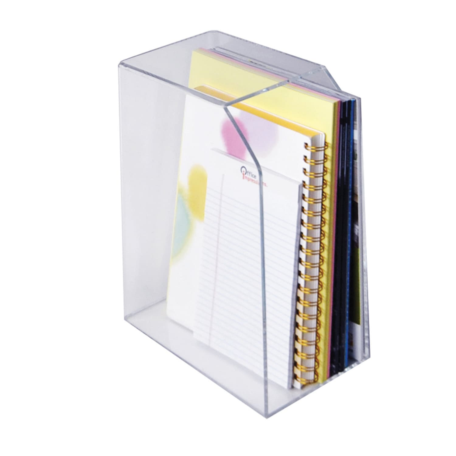 Azar Displays Acrylic Desktop Magazine/File Holder, 12-1/4inH x 5inW x 8-3/4inD, Clear - Image 4