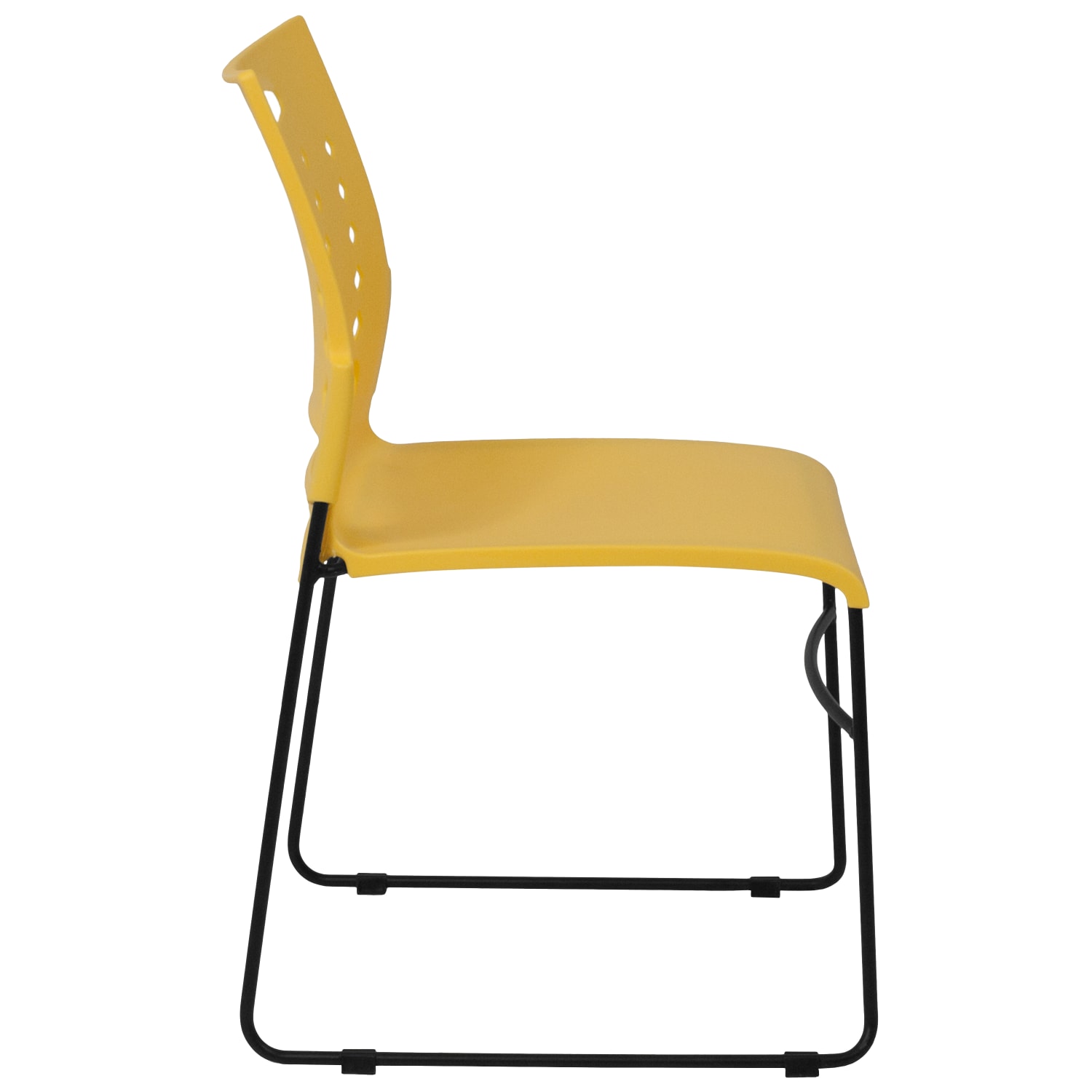 Flash Furniture Sled Base Stacking Chairs With Handles And Air Vent Backs Yellow PopularChairscom