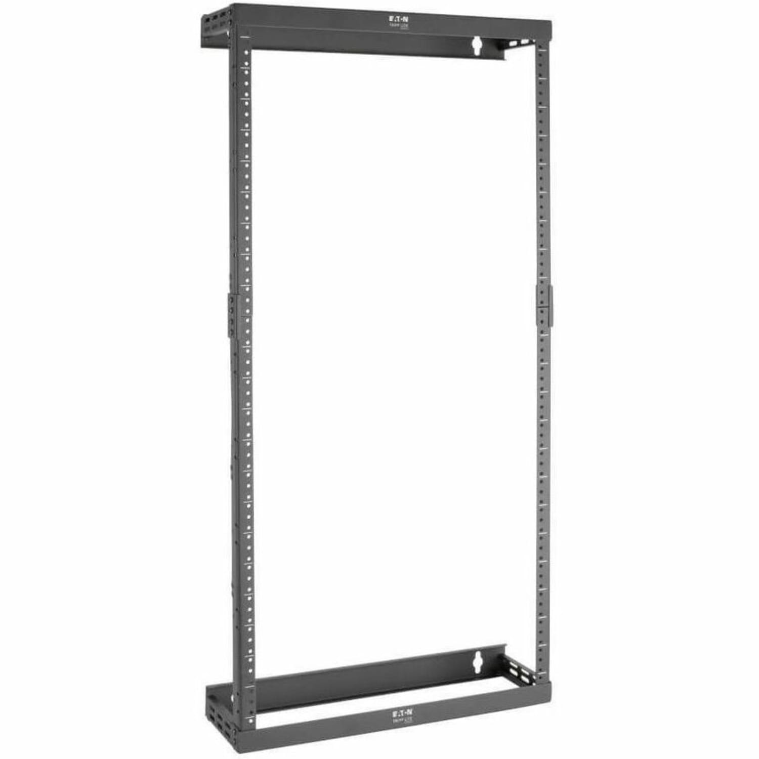 Eaton Tripp Lite Series SmartRack 8U/12U/22U Expandable Ultra Low-Profile Patch-D Wall-Mount 2-Post Open Frame Rack - Black Powder Coat - SRWO8U22SD - Image 4