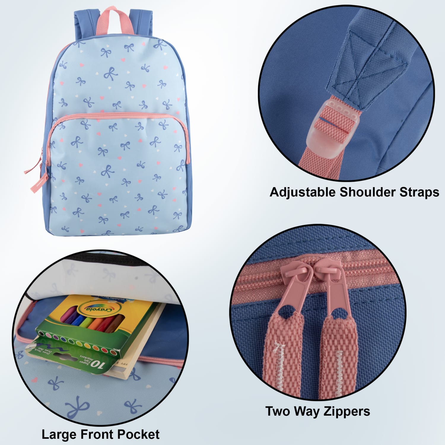 Trailmaker Backpacks With 20-Piece School Supply Kits, Assorted, Total Qty 24 - Image 3