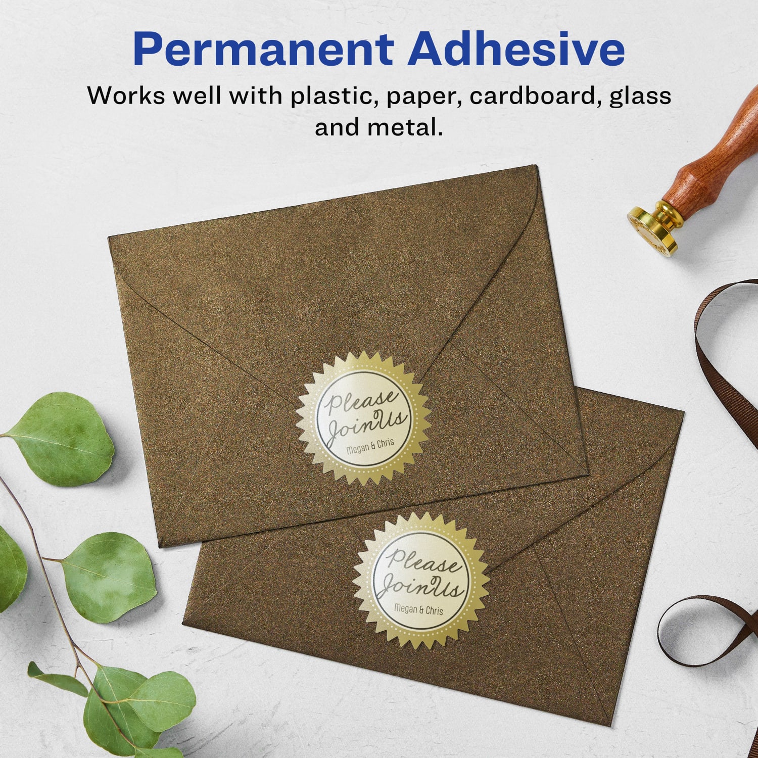 Avery Pearlized Permanent Labels With Sure Feed, 94608-PIP50, Starburst, 2-1/4in, Ivory, Pack Of 600 Labels - Image 4