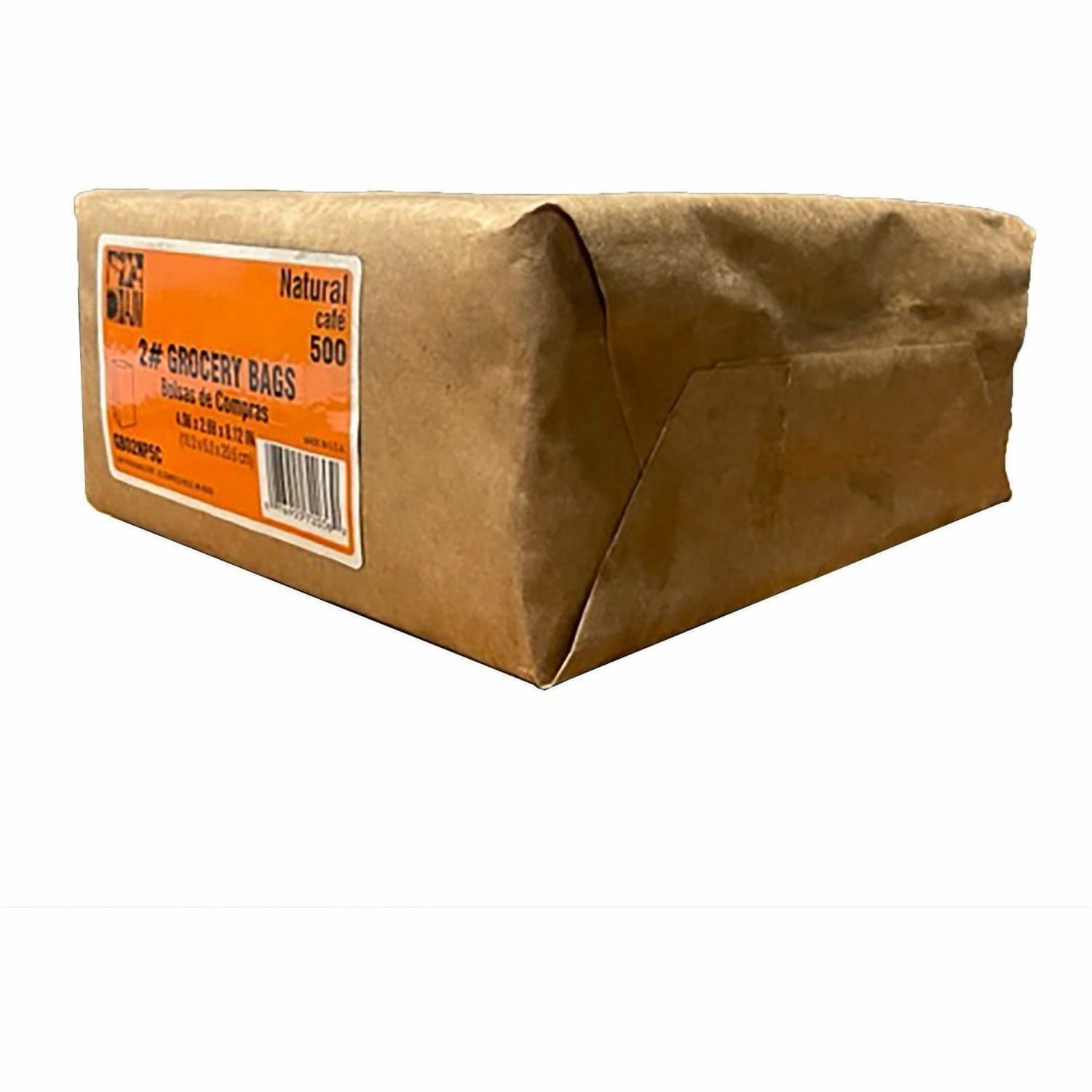 AJM Paper Grocery Bags,2.40in Length x 4.30in Width, Brown, Paper, 500 per Pack - Image 4