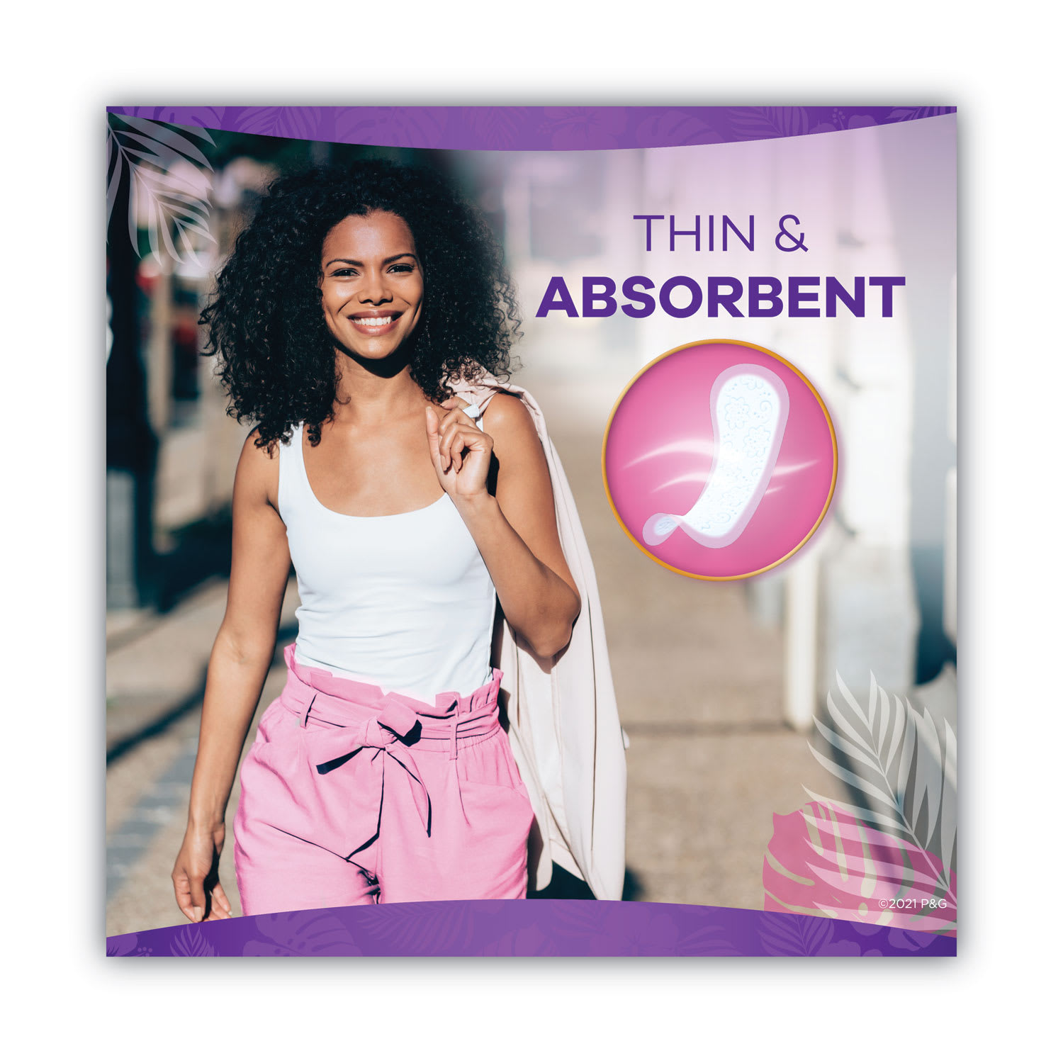 Always Thin No Feel Protection Daily Liners, Regular Absorbency, Unscented, Pack Of 120 Liners - Image 5
