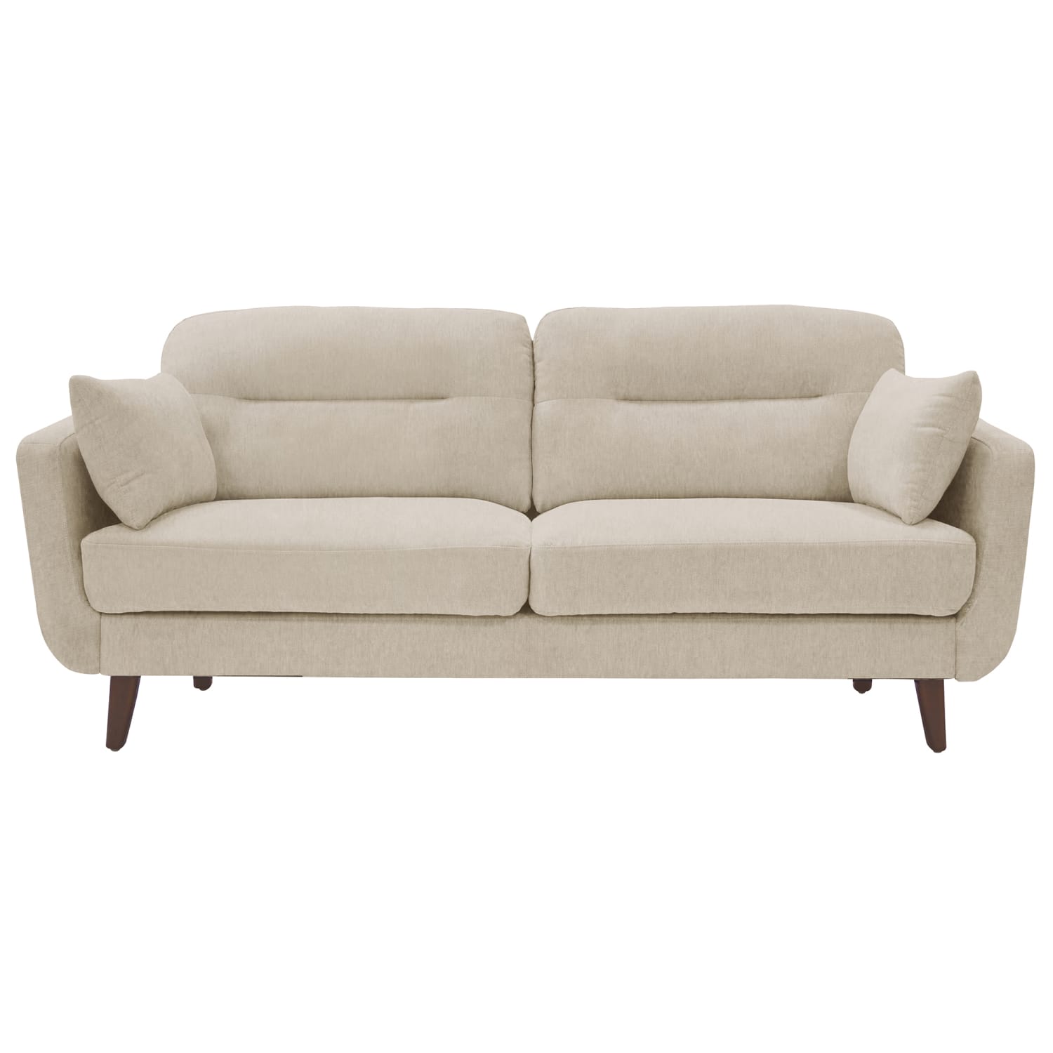 Elle Decor Chloe Mid-Century Modern Sofa, Beige/Chestnut - Image 5