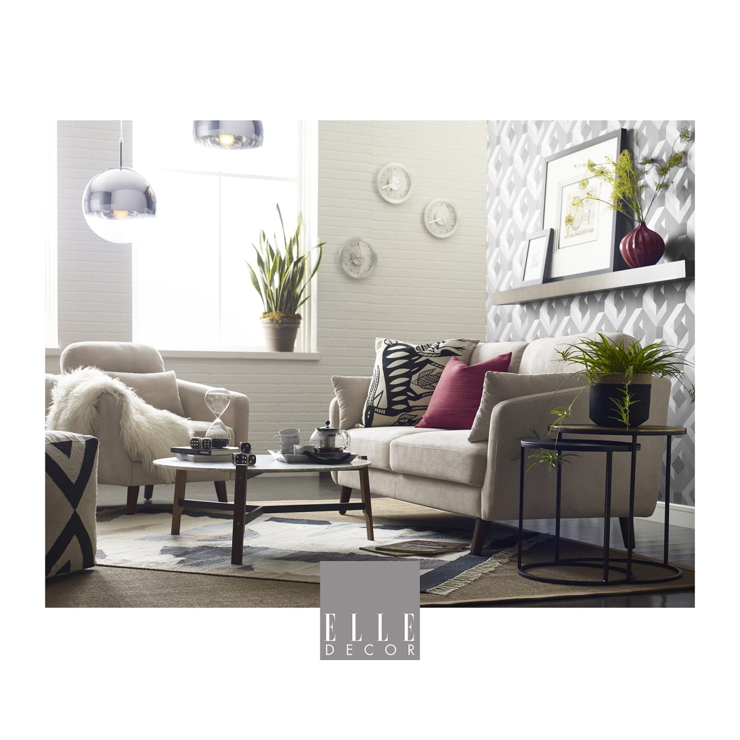 Elle Decor Chloe Mid-Century Modern Sofa, Beige/Chestnut - Image 8