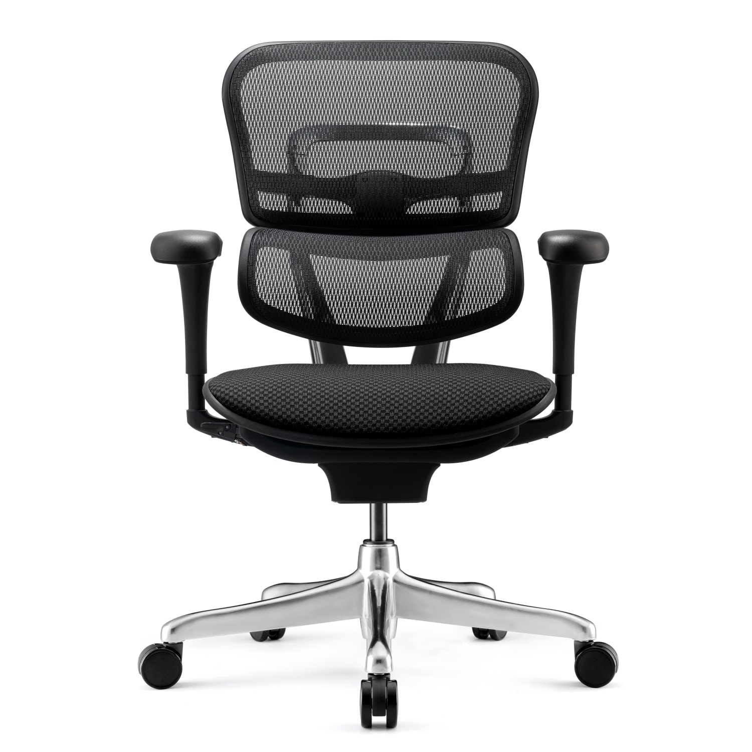 WorkPro 12000 V2 Series Ergonomic Mesh/Fabric High-Back Office Chair, Black/Black, BIFMA Compliant, V12000AS90801V2