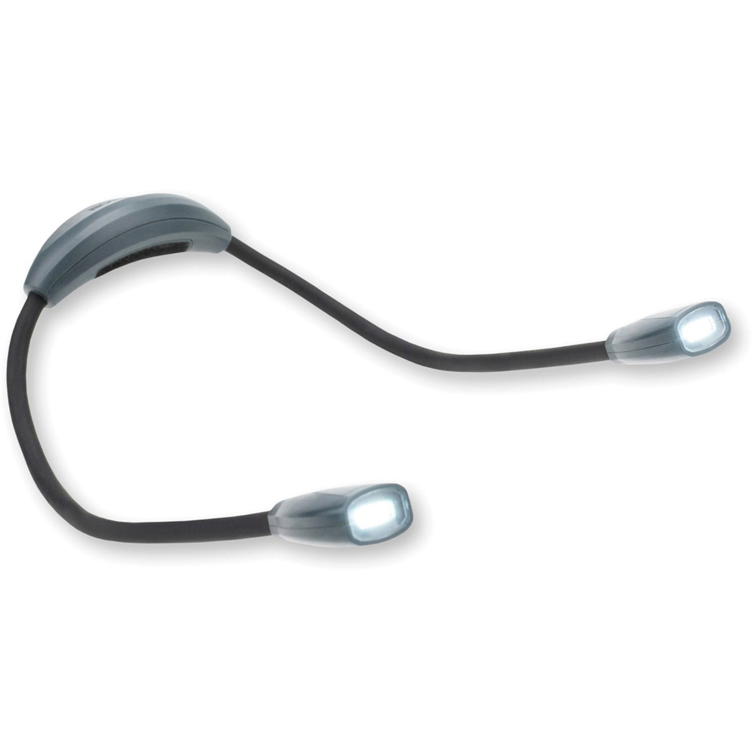 Carson 70-Lumen Adjustable Dual-Head 2 COB LED Neck Light, 11-3/4inx 1-15/16in, Gray