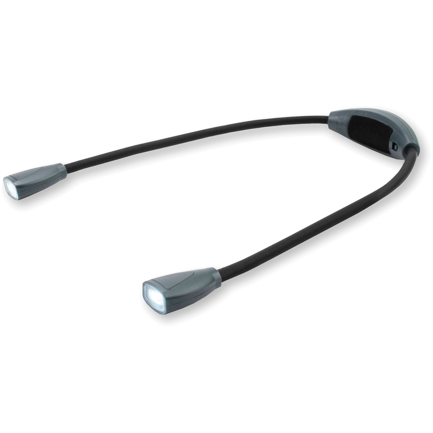 Carson 70-Lumen Adjustable Dual-Head 2 COB LED Neck Light, 11-3/4inx 1-15/16in, Gray - Image 3