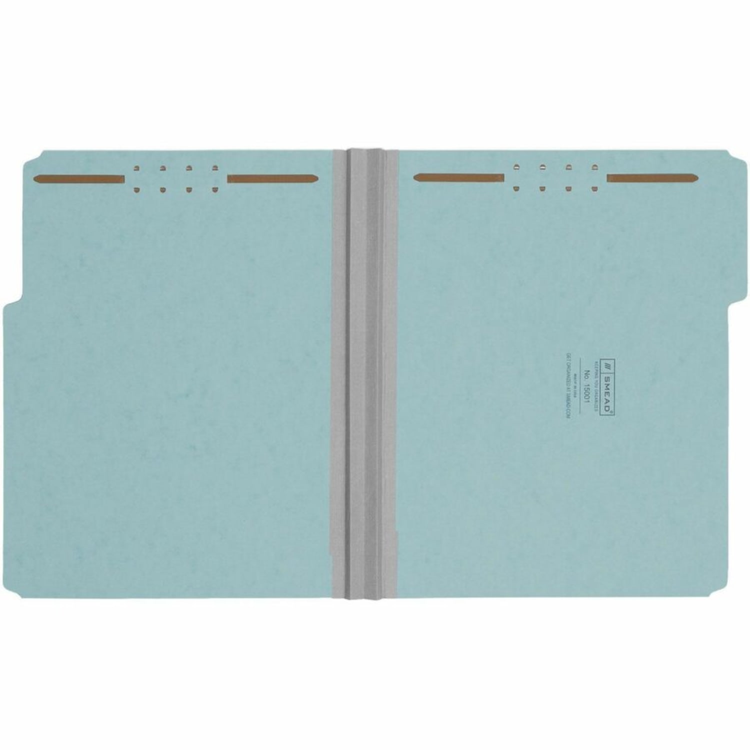 Smead Pressboard Fastener Folders, 2in Expansion, 8 1/2in x 11in, Letter, 100% Recycled, Blue, Box of 25 - Image 4