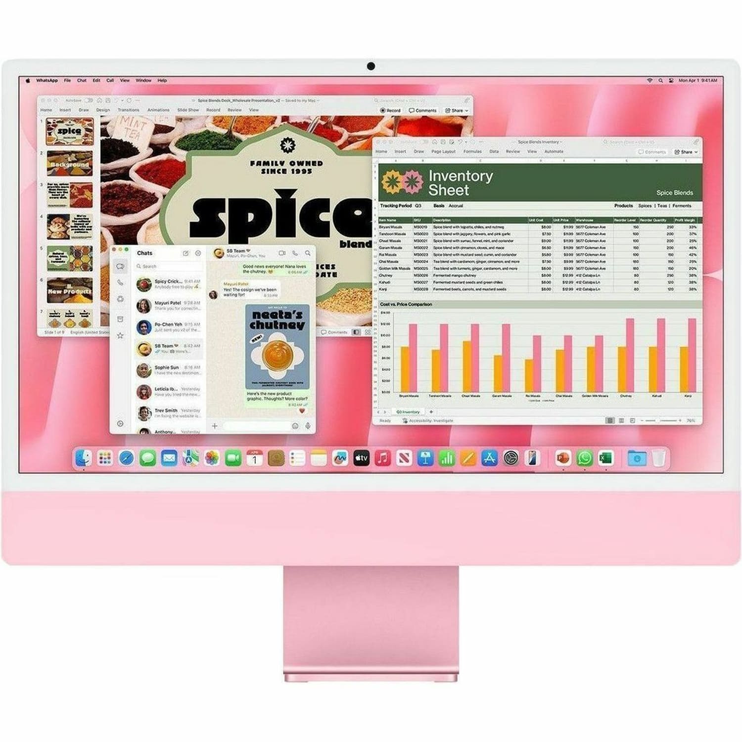 Apple iMac MWUG3LL/A All-in-One Computer - Apple M4 - 16 GB - 256 GB SSD - 24in 4.5K - Desktop - Pink - MWUG3LLA - Image 3