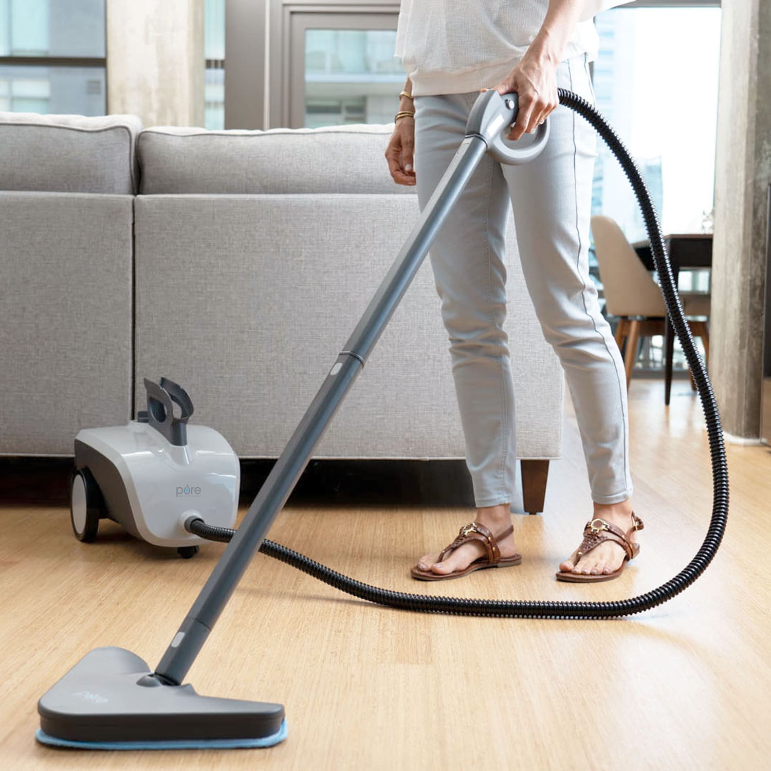 Pure Enrichment PureClean XL 1500W Rolling Portable Steam Cleaner, 1.5 L - Image 3