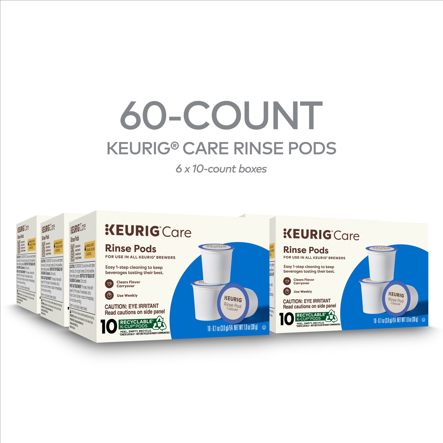 Keurig Care Rinse Pods, 0.1 Oz, Total Qty 60 - Image 3