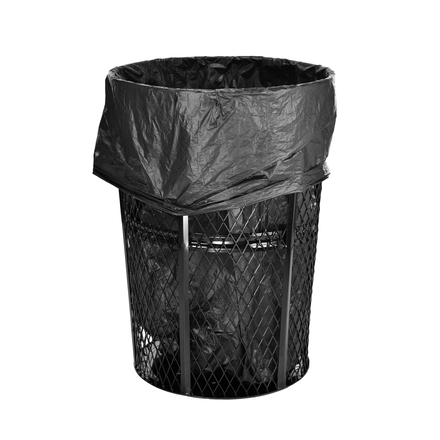 Alpine 48-Gallon Outdoor Trash Receptacle, Black - Image 3