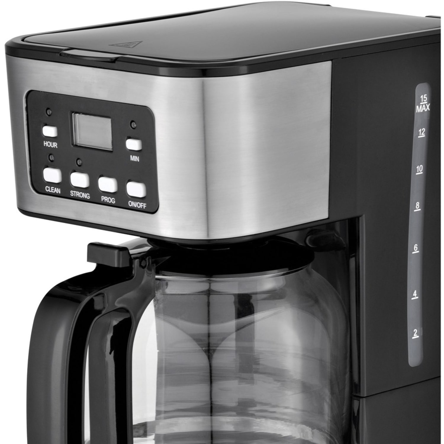 Brentwood TS-222BK 12-Cup Digital Coffee Maker, Black - Programmable - 800 W - 12 Cup(s) - Multi-serve - Timer - Black - Image 3