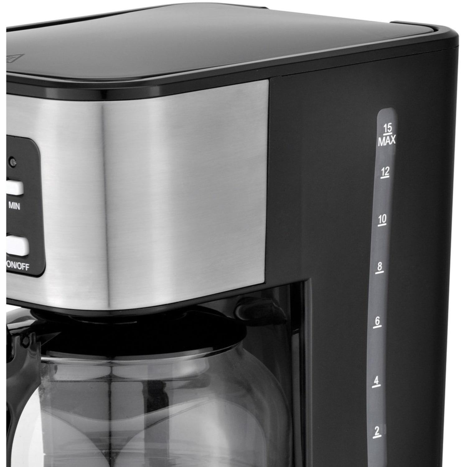 Brentwood TS-222BK 12-Cup Digital Coffee Maker, Black - Programmable - 800 W - 12 Cup(s) - Multi-serve - Timer - Black - Image 4