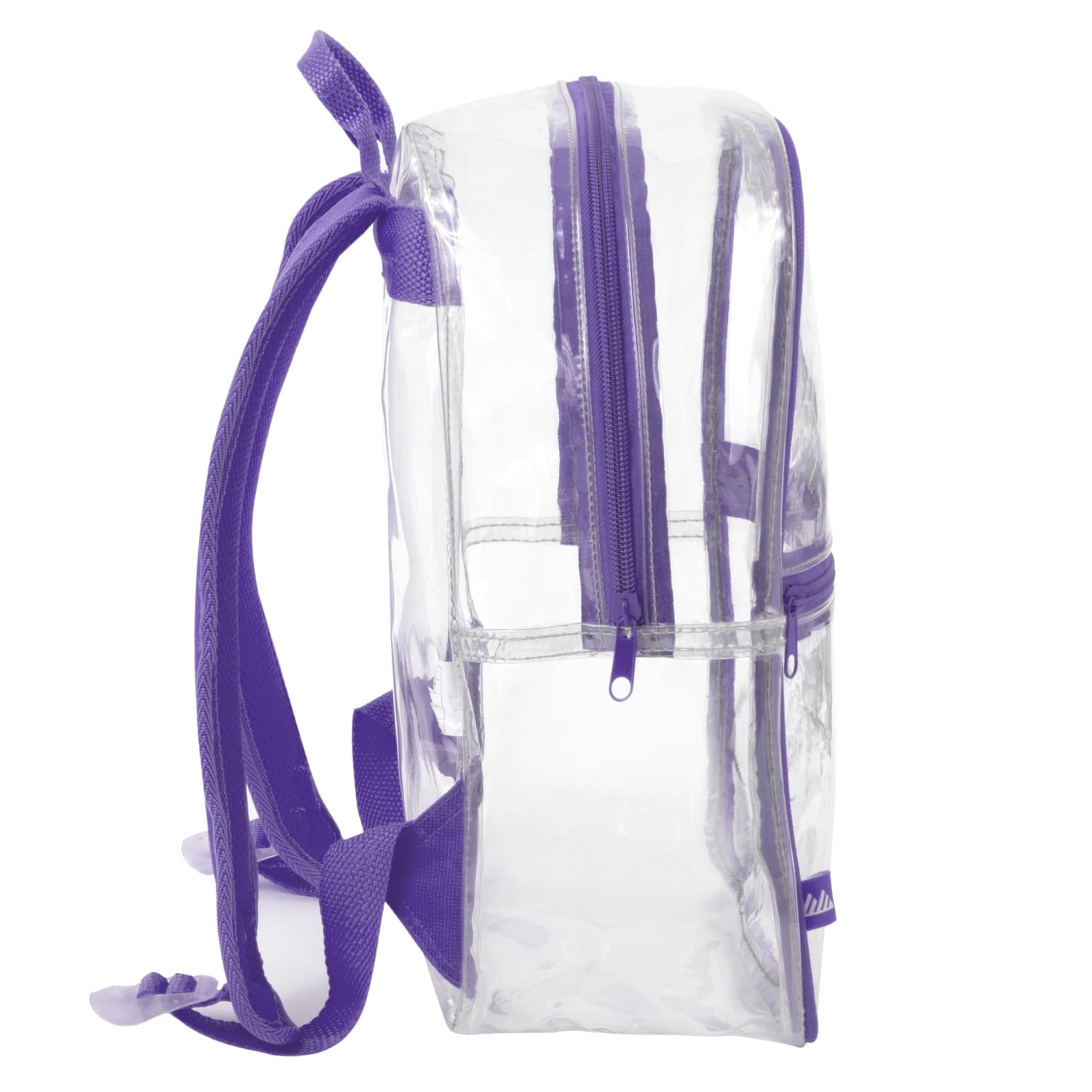 Trailmaker Mini Stadium Approved Backpack, 12inH x 10inW x 4inD, Clear/Purple - Image 5