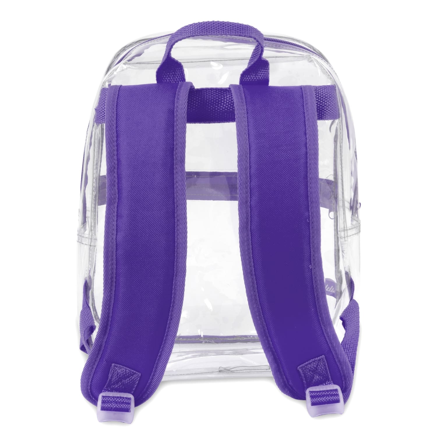 Trailmaker Mini Stadium Approved Backpack, 12inH x 10inW x 4inD, Clear/Purple - Image 6