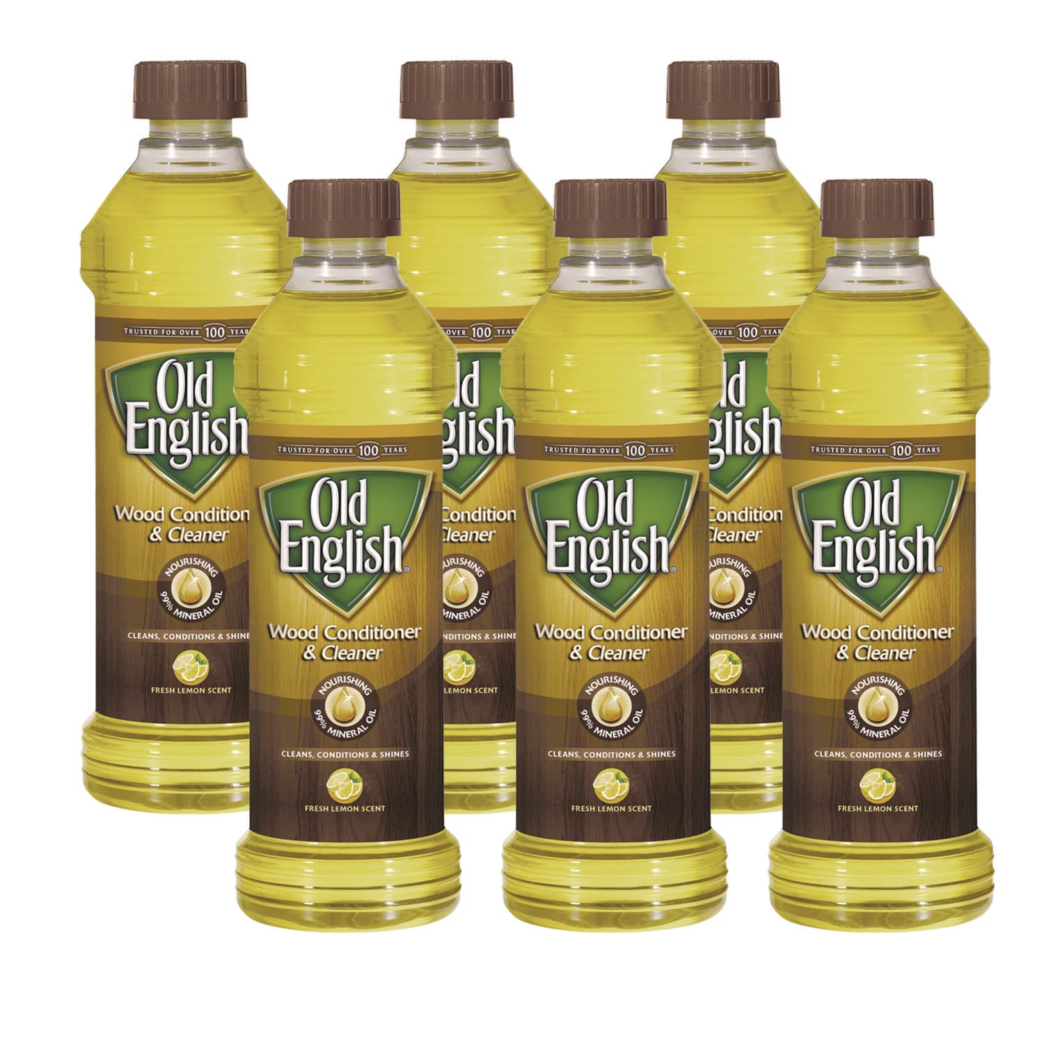 OLD ENGLISH Oil, Furniture, Fresh Lemon, 16 oz Bottle, 6/Carton