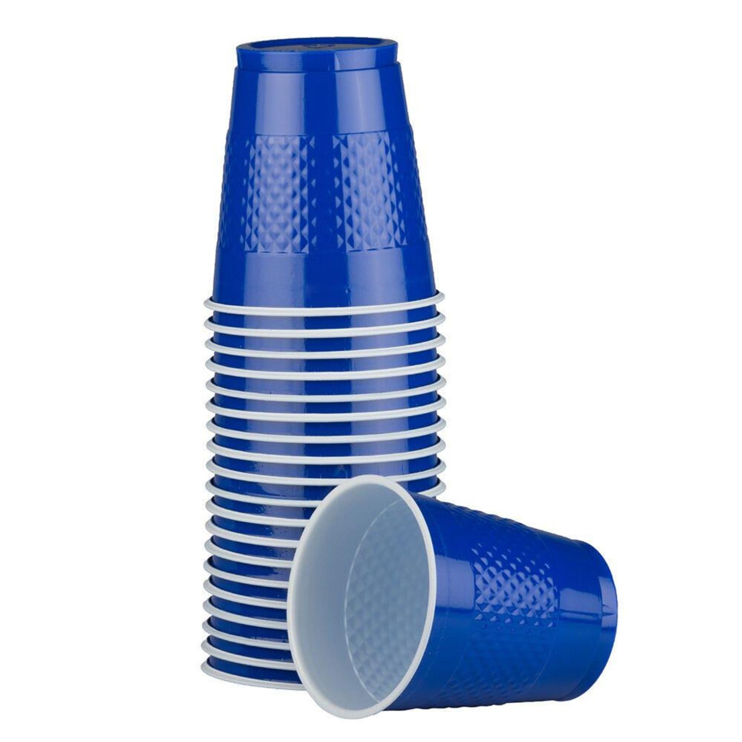 JAM PAPER Plastic Party Cups, 12 oz, Blue, 20 Glasses/Pack - Image 3