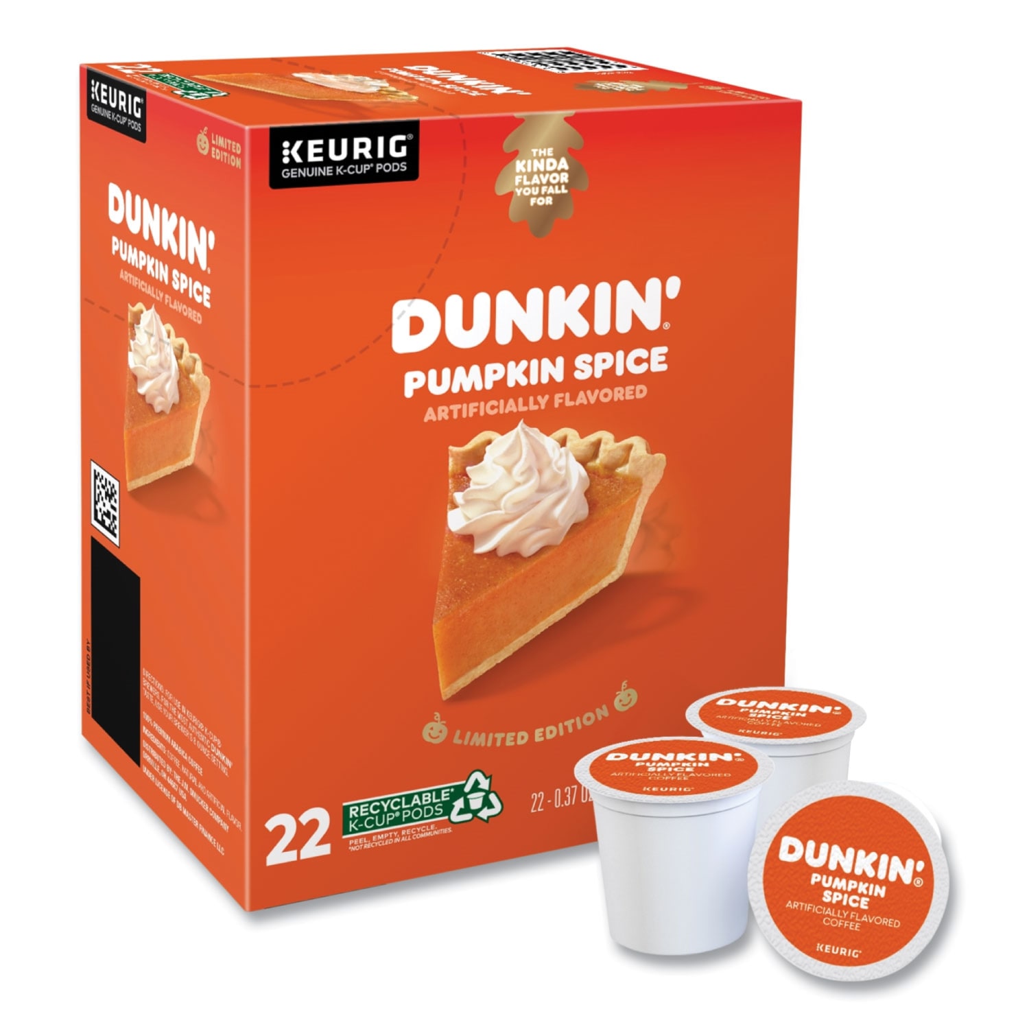 Dunkin Donuts K-Cup Pods, Pumpkin Spice, Box Of 22 Pods - Image 3