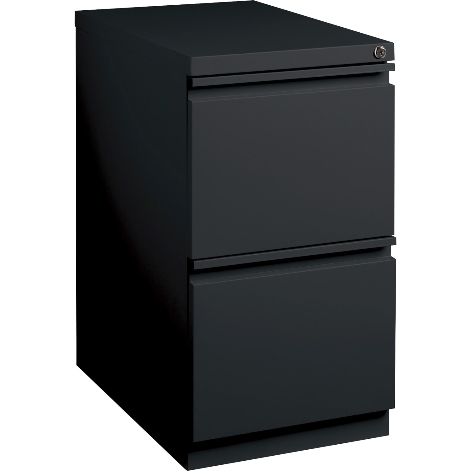 Lorell 19-7/8inD Vertical 2-Drawer Mobile Pedestal File Cabinet, Black - Image 3