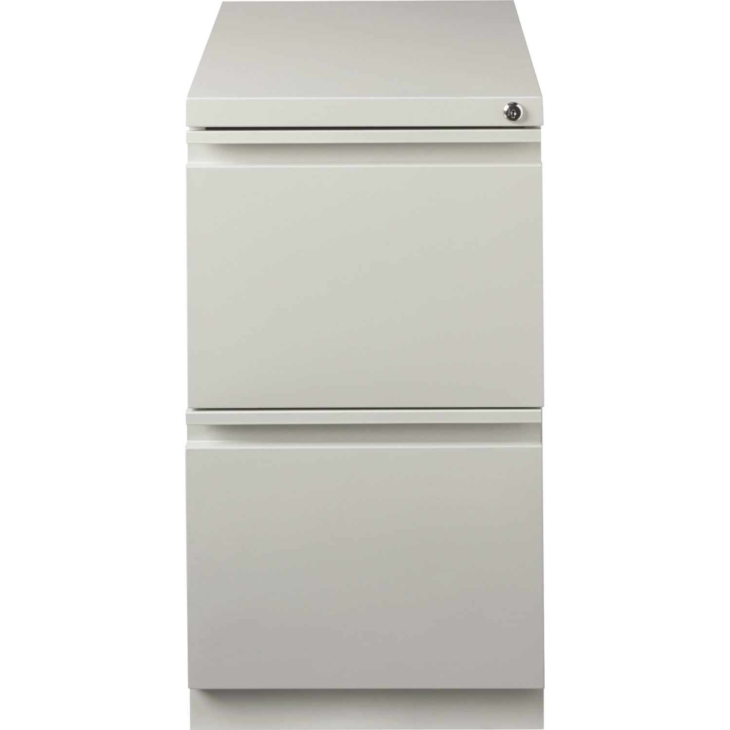 Lorell 19-7/8inD Vertical 2-Drawer Mobile Pedestal File Cabinet, Light Gray - Image 4
