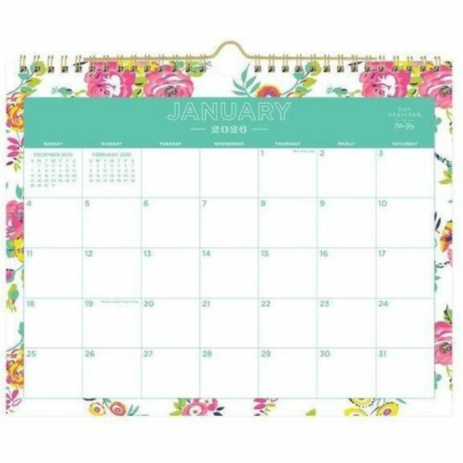 2026 Blue Sky Day Designer Monthly Wall Calendar, 8-3/4in x 11in, Peyton White, January To December, 103629 - Image 5