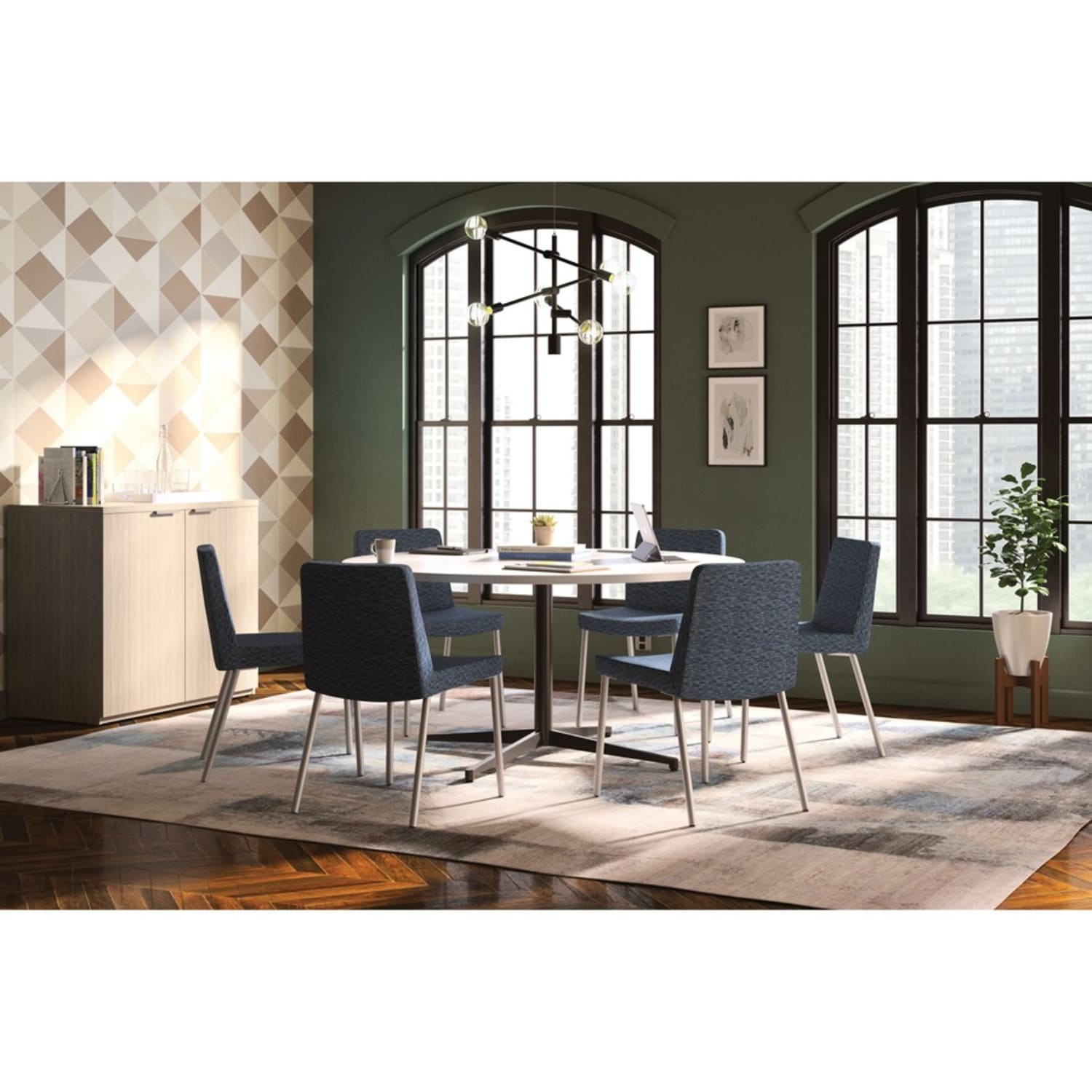 HON Preside Boat-Shaped Conference Table Top, 144inW, Mahogany - Image 6