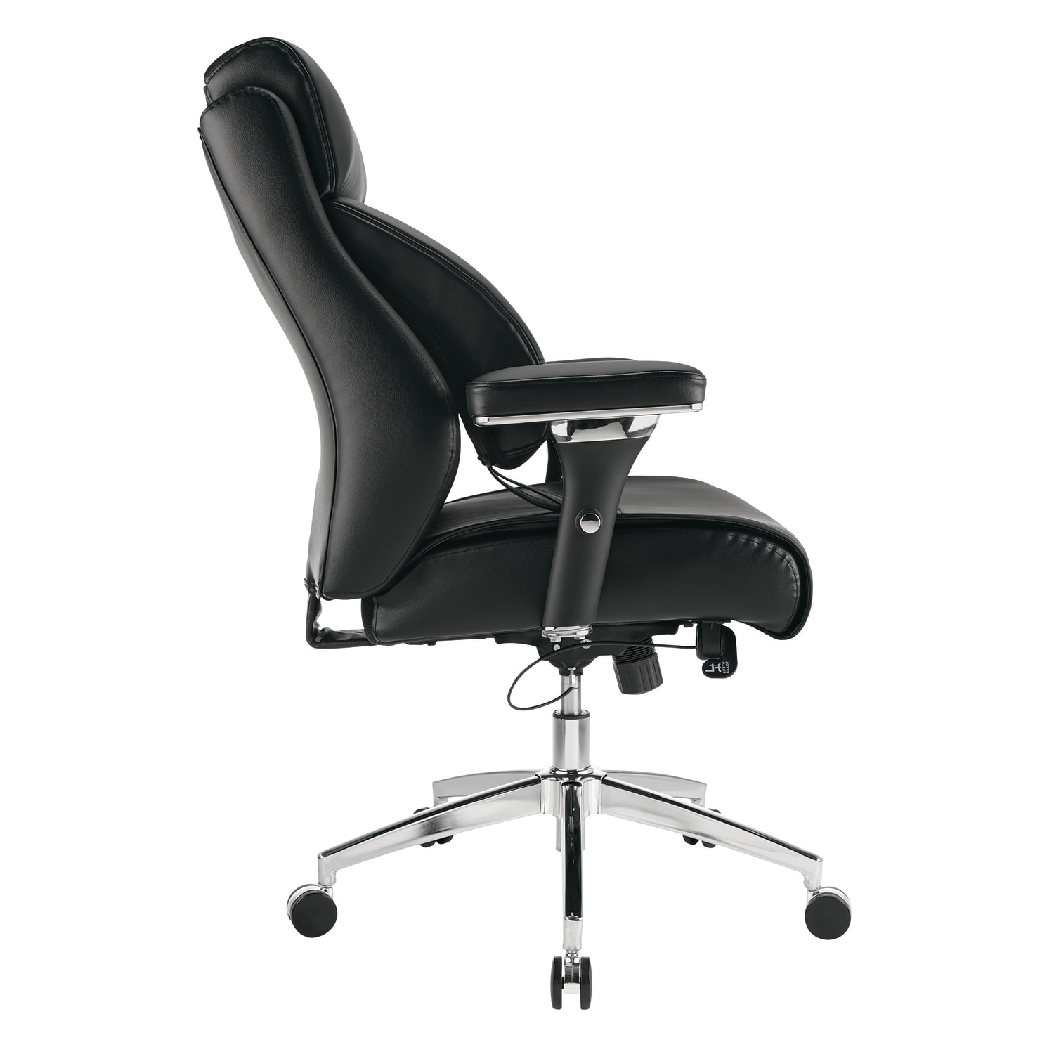 Realspace® Modern Comfort Keera Bonded Leather Mid-Back Manager's Chair, Onyx/Chrome - Image 5