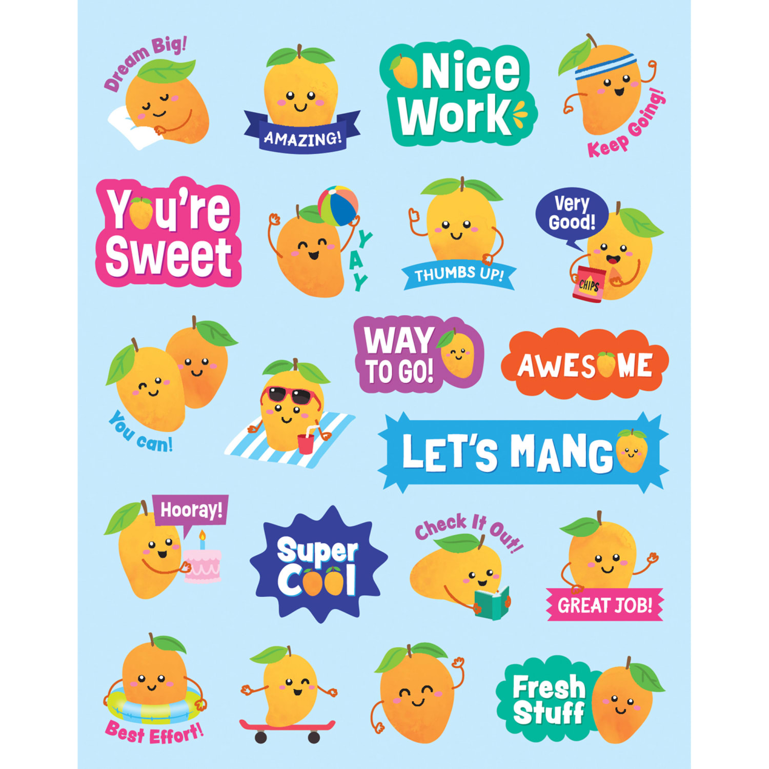 Teacher Created Resources Smelly Stickers, Mango, 126 Per Pack, Set Of 6 Packs - Image 3
