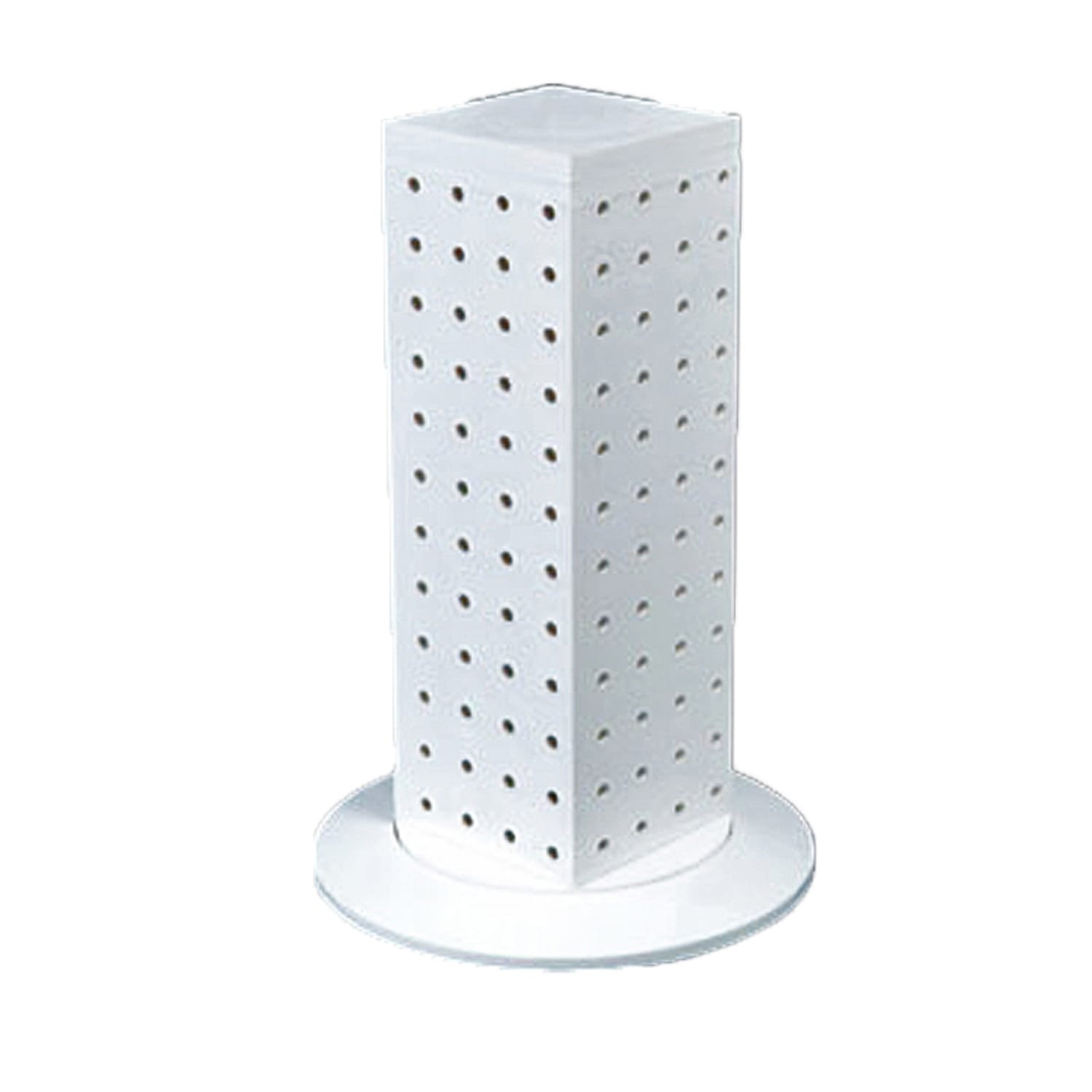 Azar Displays 4-Sided Pegboard Counter Display, 12inH x 4inW x 4inD, White
