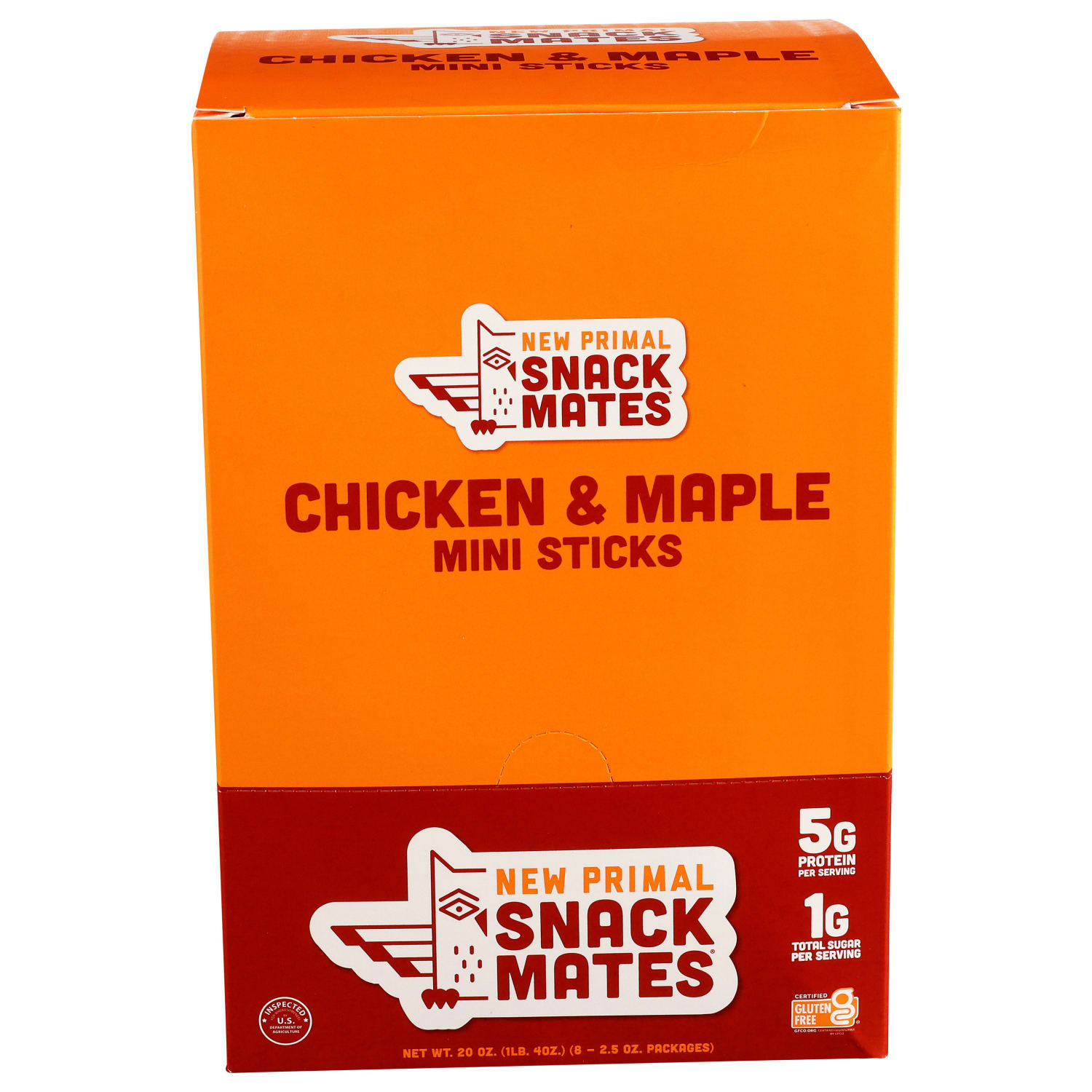 The New Primal Chicken & Maple Snack Mates Kids Sticks, 2.5 Oz, Total Qty 8 - Image 3