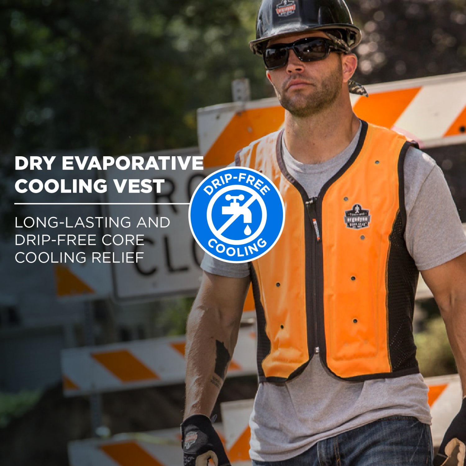 Ergodyne 6685 Dry Evaporative Cooling Vest, XL, Orange, Total Qty 1 - Image 3